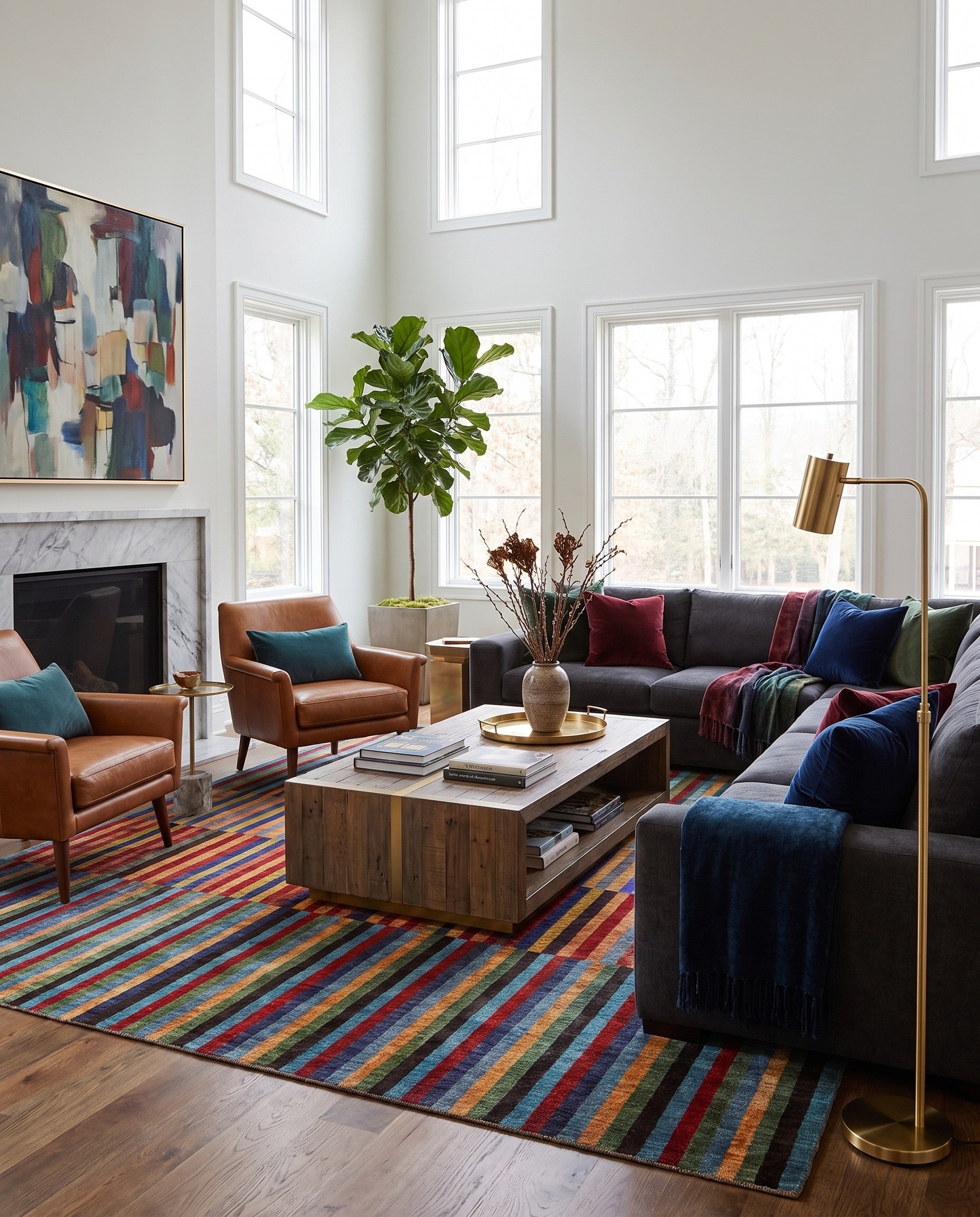 8' 7 x 11' 7 Hand Knotted Ziegler Modern Rug
