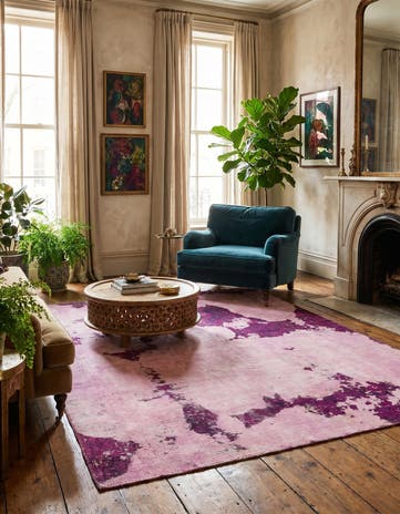 6' x 7' 3 Hand Knotted Ultra Vintage Persian Wool Square Rug
