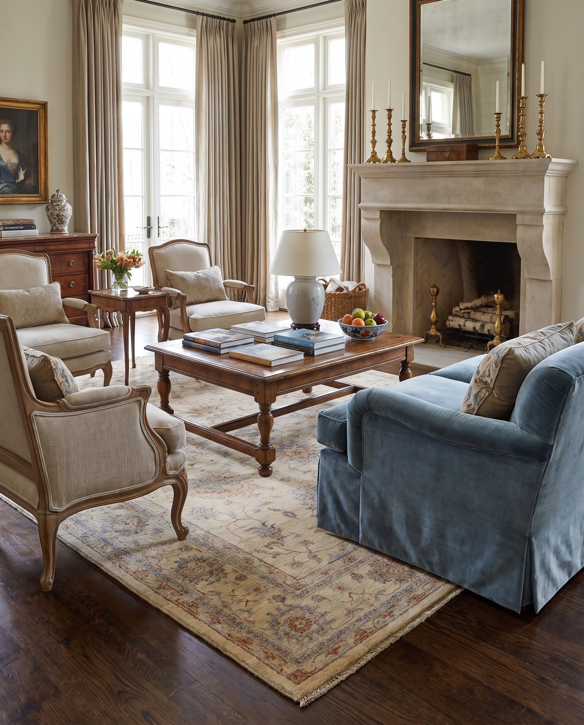 5' 11 x 8' 2 Hand Knotted Ziegler Rug