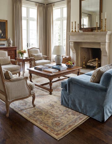 5' 11 x 8' 2 Hand Knotted Ziegler Rug