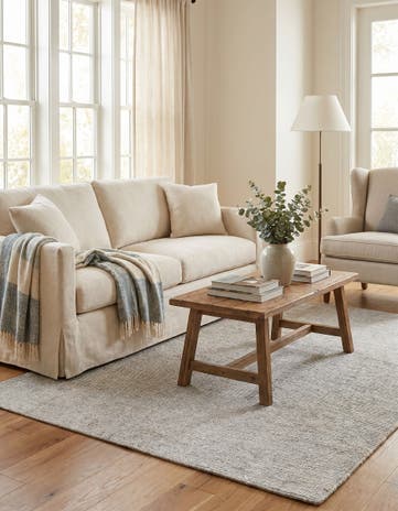 4' 1 x 6' 1 Hand Woven Jill Zarin English Manor Farmhouse Wool Rug
