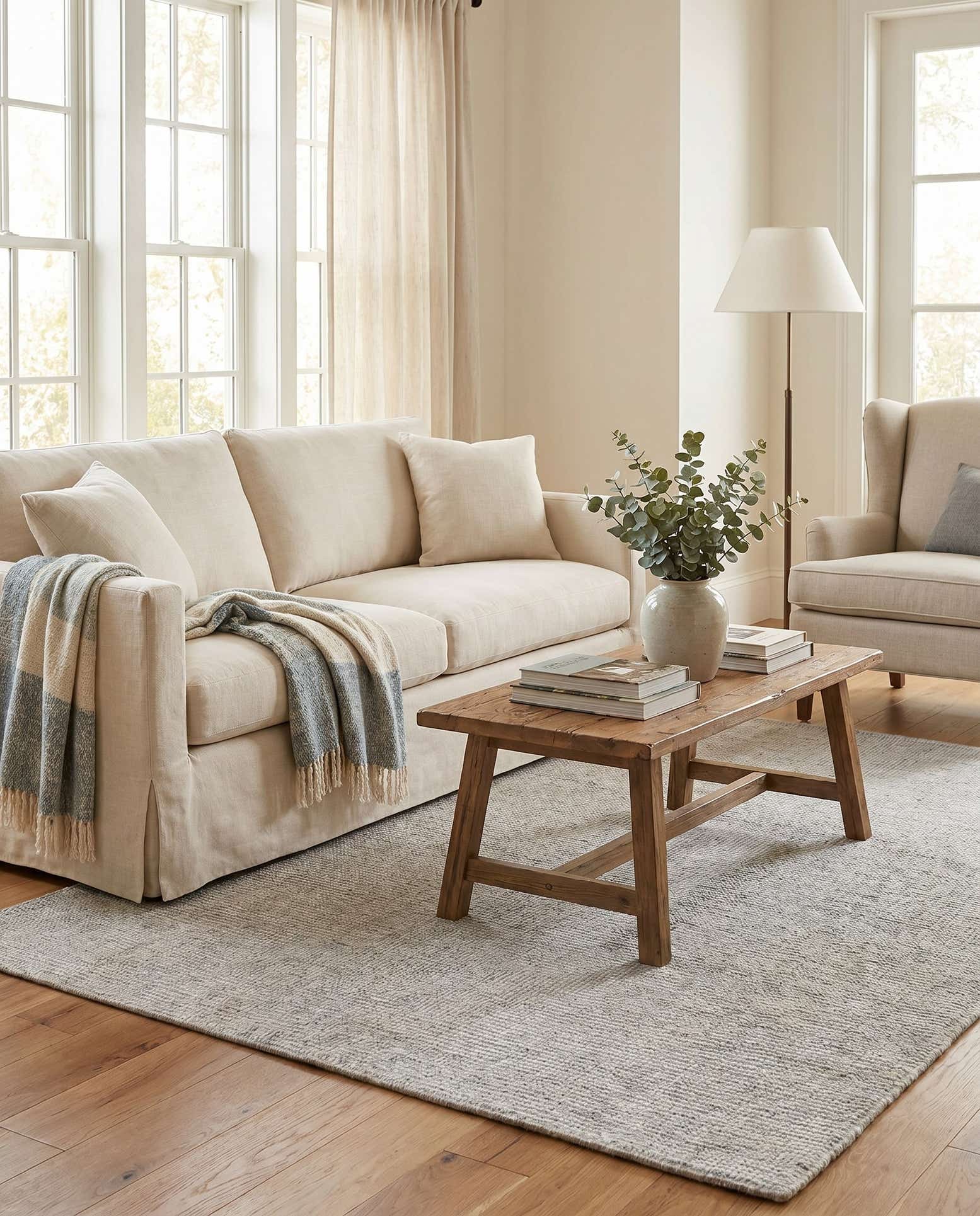 4' 1 x 6' 1 Hand Woven Jill Zarin English Manor Farmhouse Wool Rug