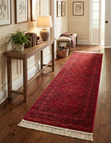 Red Bokhara Runner Rug