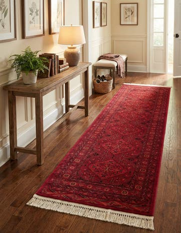 Red Bokhara Runner Rug