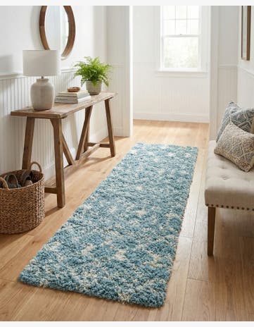 2' x 6' Moroccan Trellis Shag Runner Rug