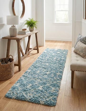 2' x 6' Moroccan Trellis Shag Runner Rug