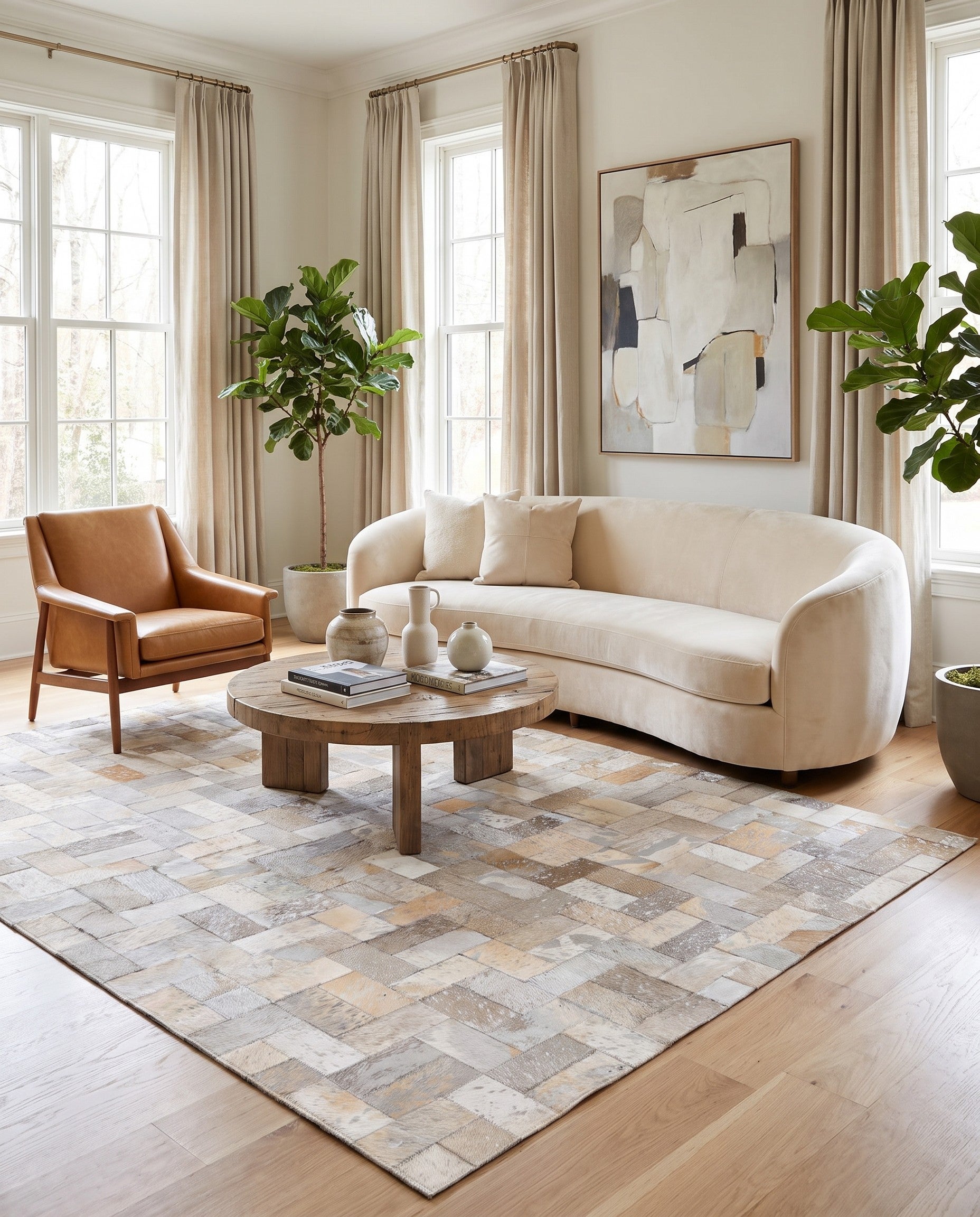 5' 2 x 8' Cowhide Rug