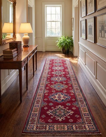 2' 10 x 13' Hand Knotted Kazak Runner Rug