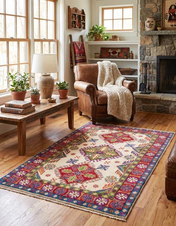 3' 2 x 5' 1 Hand Knotted Kazak Rug