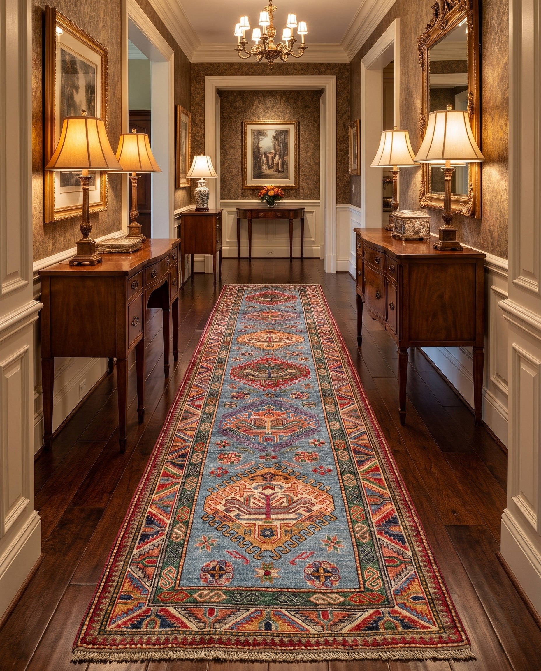 2' 10 x 10' Hand Knotted Kazak Runner Rug