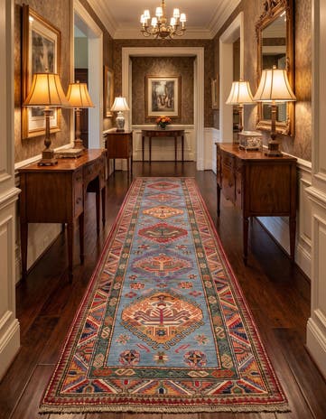 2' 10 x 10' Hand Knotted Kazak Runner Rug