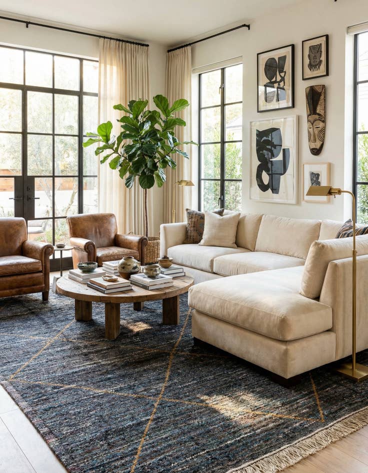 Detail image of 8' 1 x 11' Hand Knotted Moroccan Wool Rug