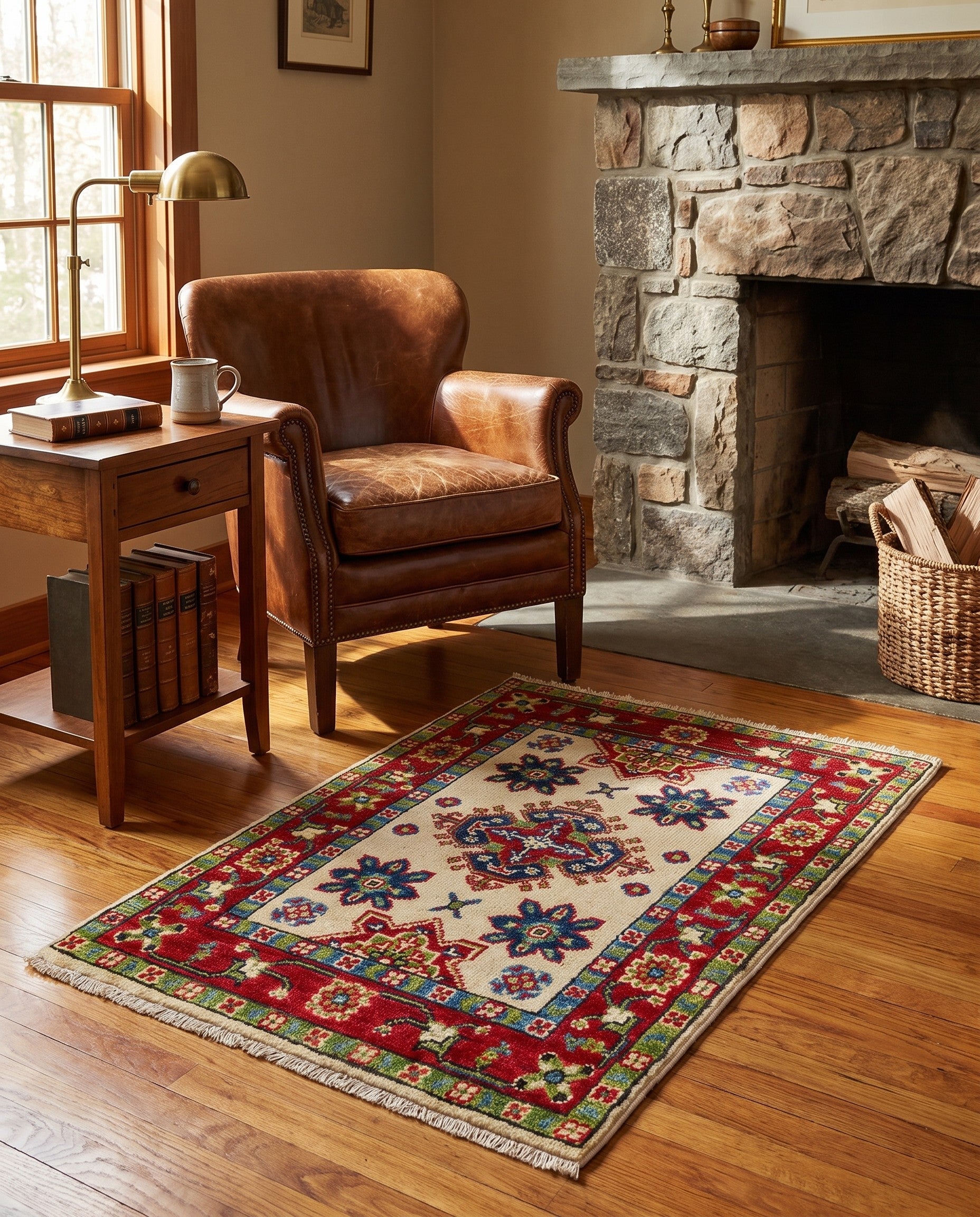 1' 11 x 2' 11 Hand Knotted Kazak Rug