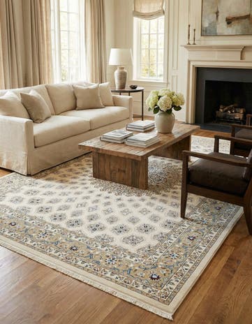Ivory Nain Design Rug