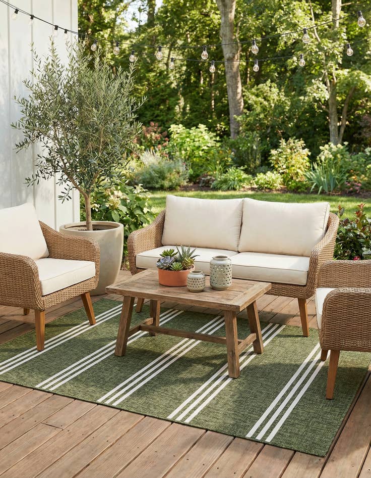 Detail image of 5' 3 x 8'  Washable Jill Zarin Anguilla Indoor / Outdoor Rug