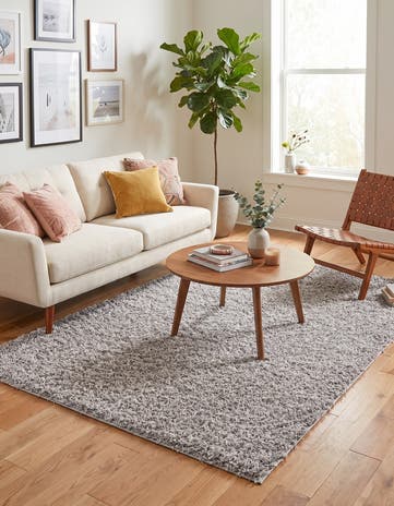 Cloud Gray Comfort Solid Shag Rug