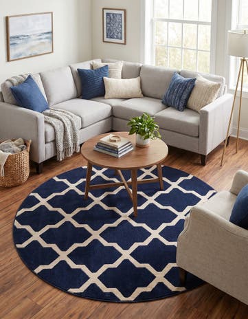 7' 10 x 7' 10 Trellis Round Rug
