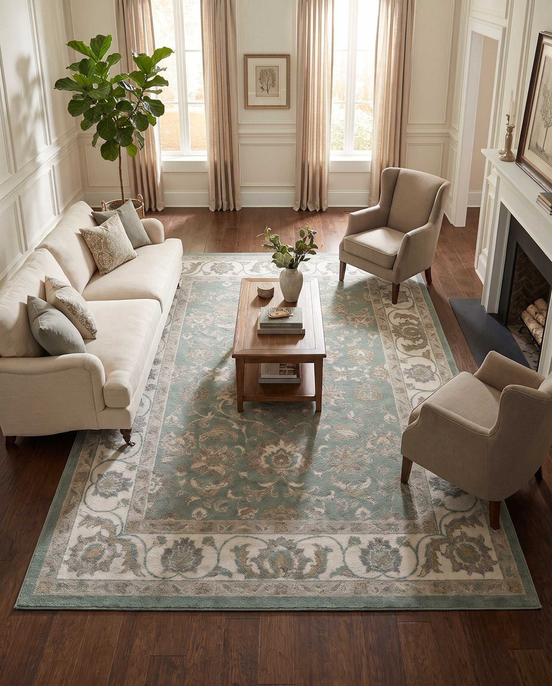 Aqua Blue Aurelia Rug