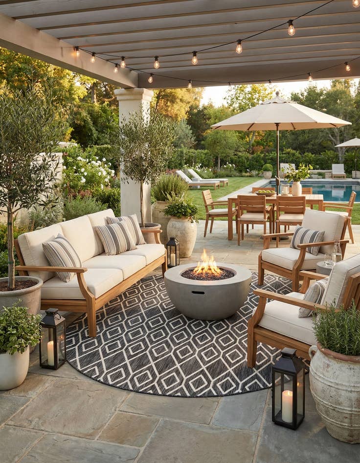 Detail image of 7' 10 x 10' Easy-Clean Jill Zarin Turks and Caicos Indoor / Outdoor Oval Rug