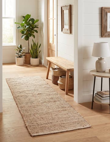2' x 6' 1 Hand Woven Laurel Handwoven Jute Runner Rug