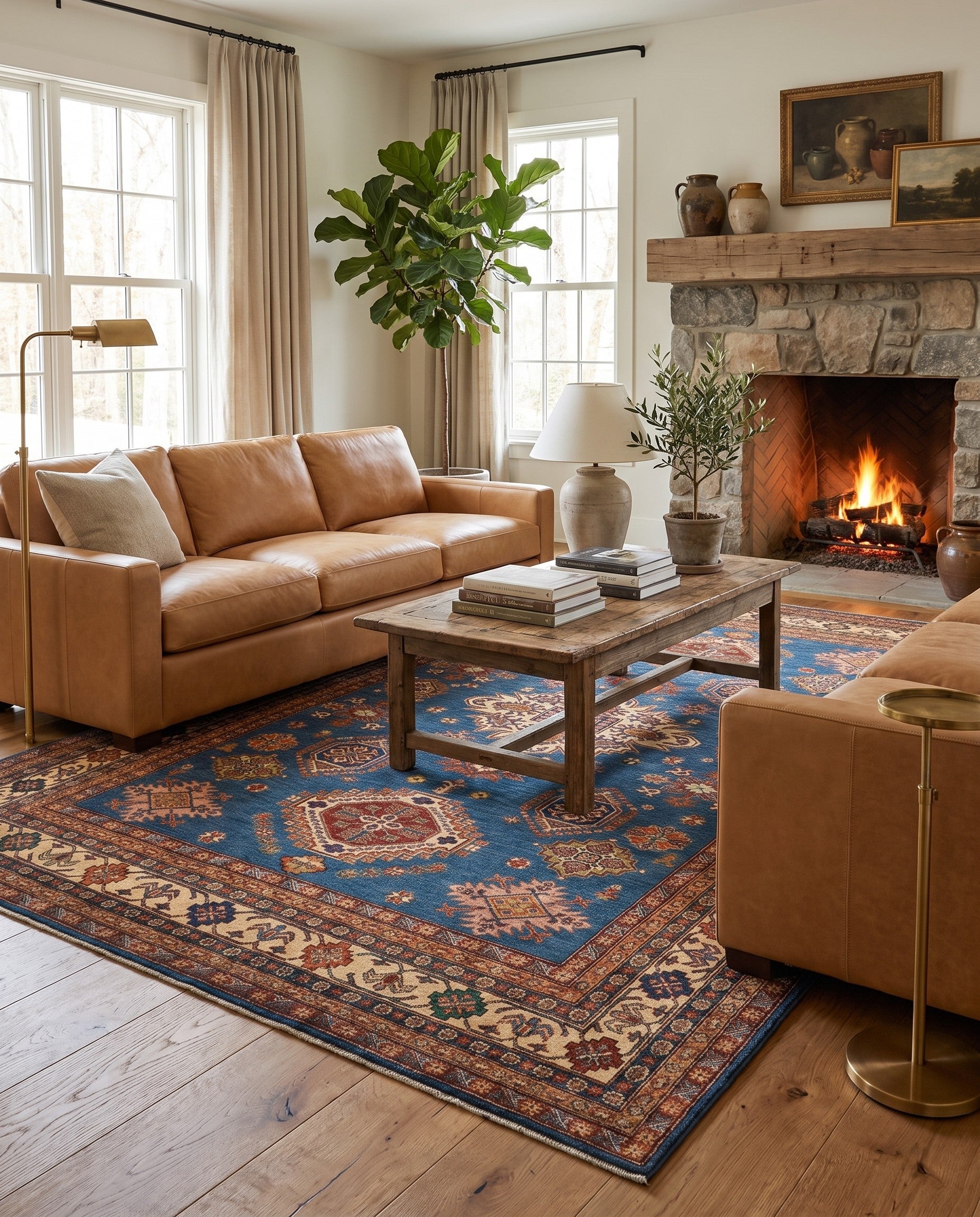 6' 9 x 9' 11 Hand Knotted Kazak Rug