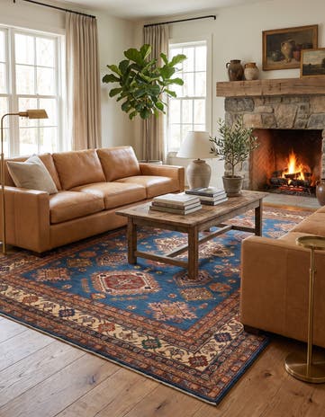 6' 9 x 9' 11 Hand Knotted Kazak Rug