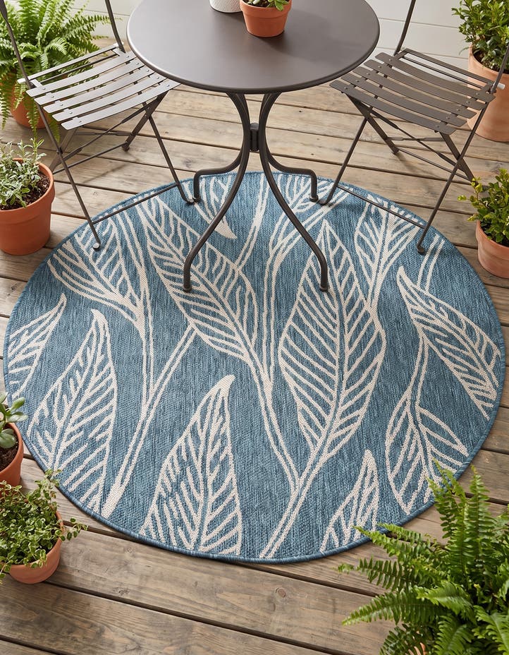 4' x 4' Easy-Clean Botanical Indoor / Outd...