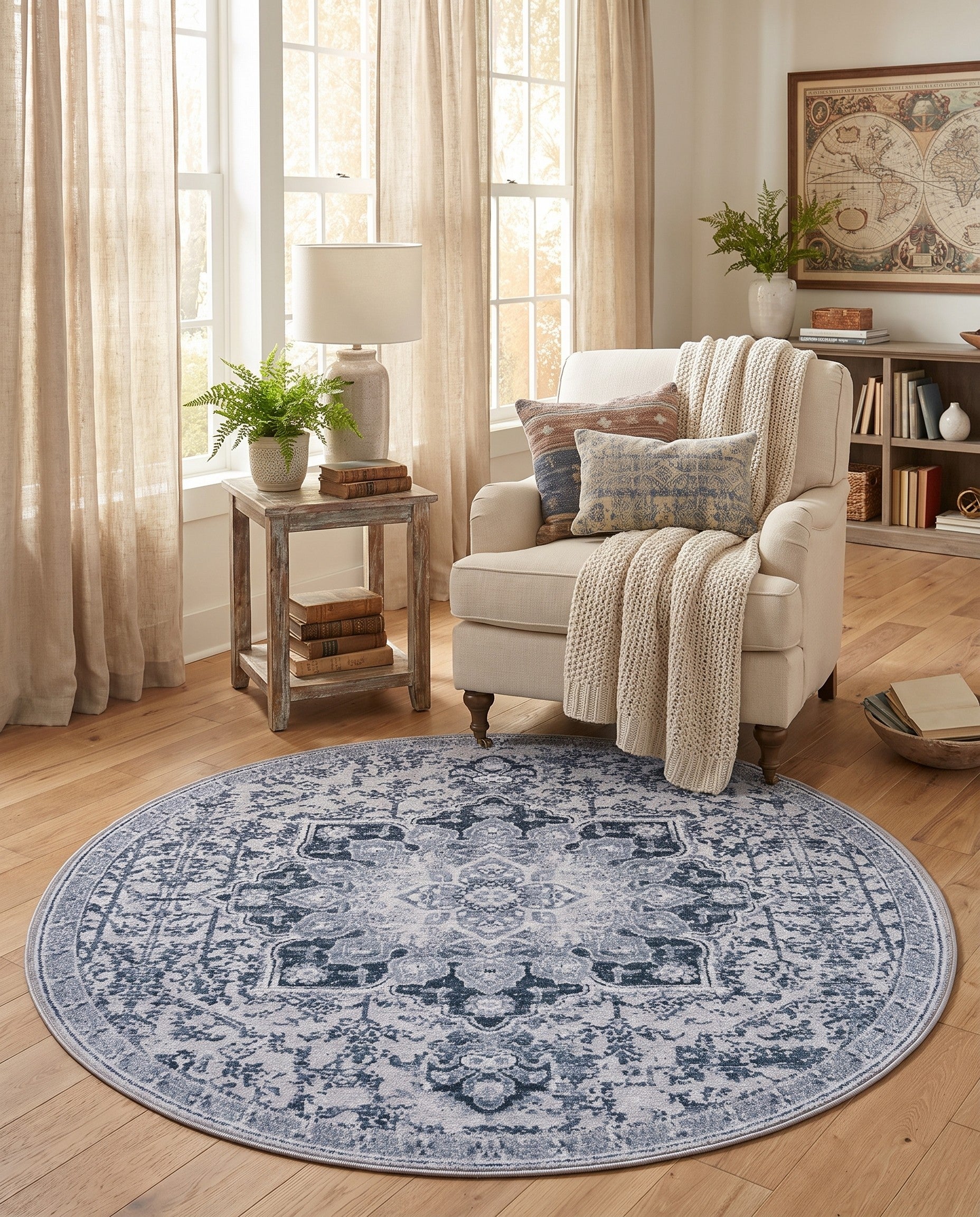 4' x 4' Renaissance Round Rug