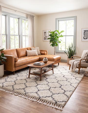 Ivory Athena Shag Rug