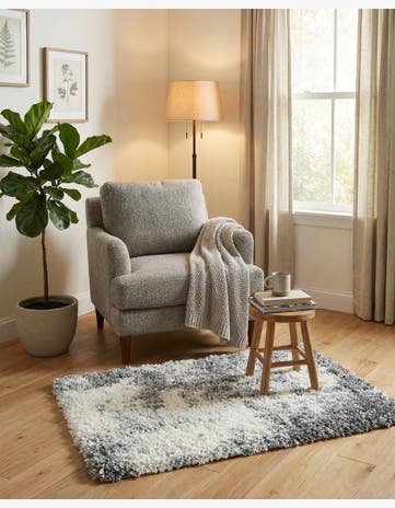 Smoke Gray Soft Touch Shag Rug