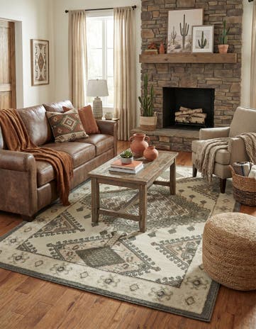 Ivory Navajo Rug