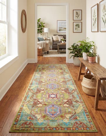 Light Green Alexis Runner Rug