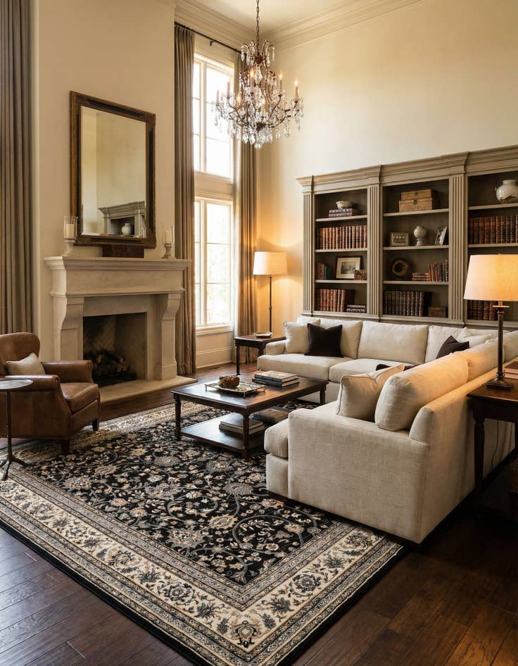 Detail image of 10' x 14' Kashan Design Rug