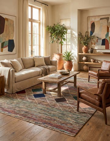 7' 10 x 9' 9 Hand Knotted Moroccan Rug