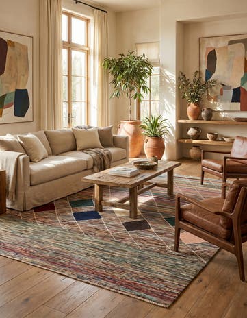7' 10 x 9' 9 Hand Knotted Moroccan Rug