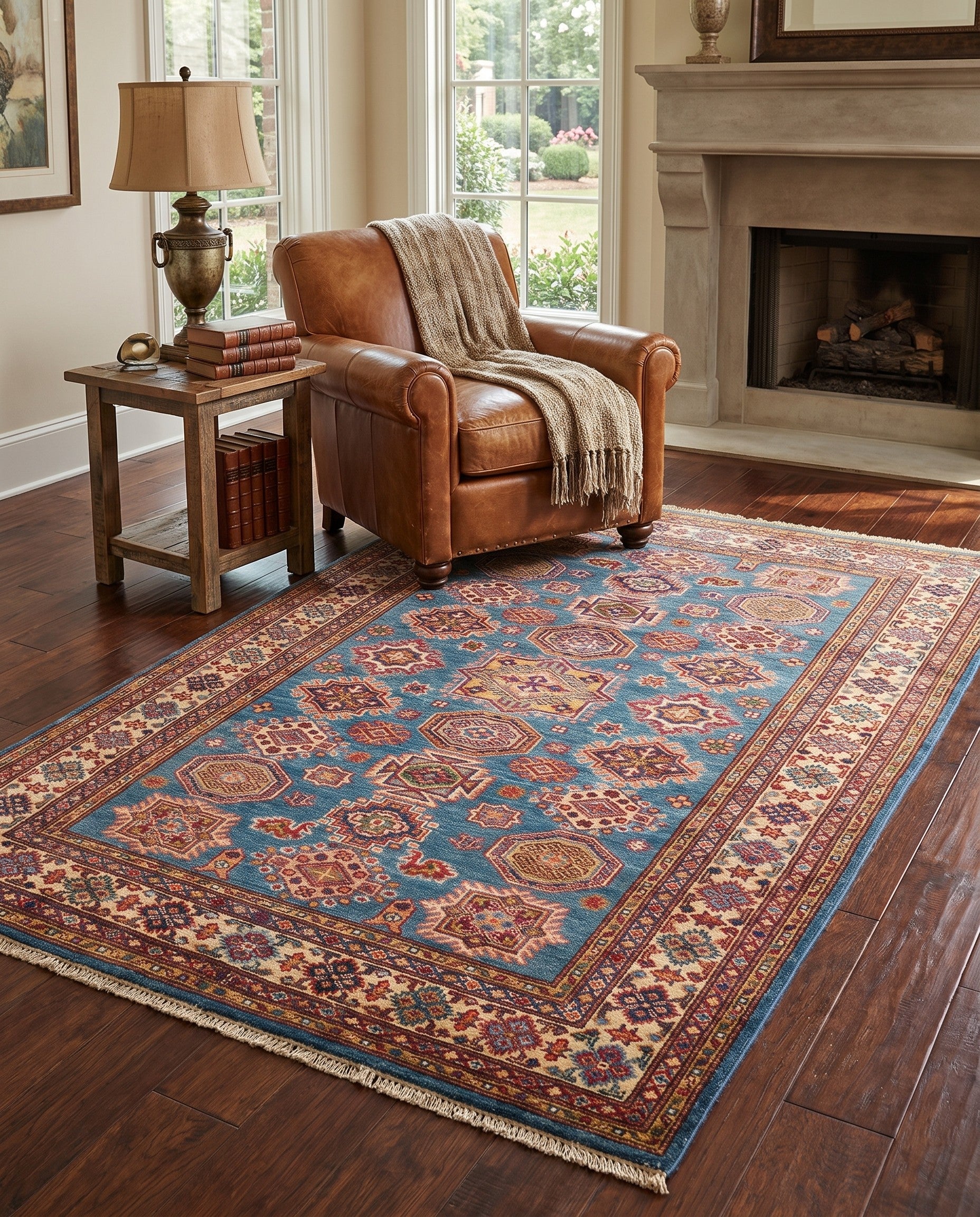 4' 1 x 6' 3 Hand Knotted Kazak Rug
