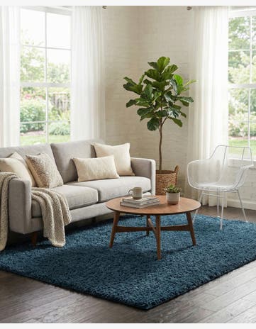 Navy Blue Everyday Shag Rug