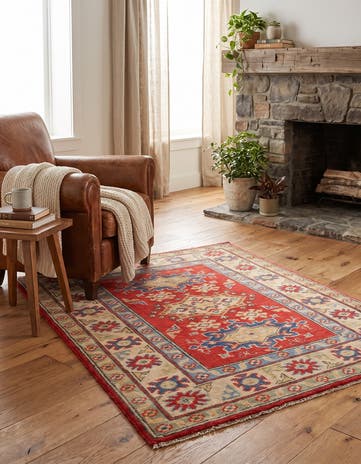2' 10 x 4' 1 Hand Knotted Kazak Rug