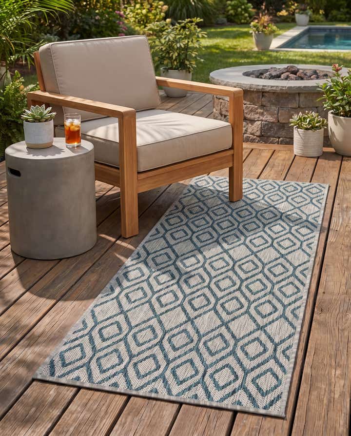 2' x 6' Easy-Clean Jill Zarin Turks and Caicos Indoor / Outdoor Runner Rug
