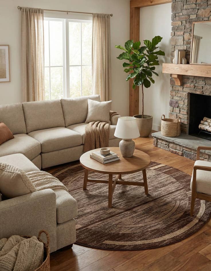 Detail image of  7' 10 x 7' 10 Equinox Round Rug