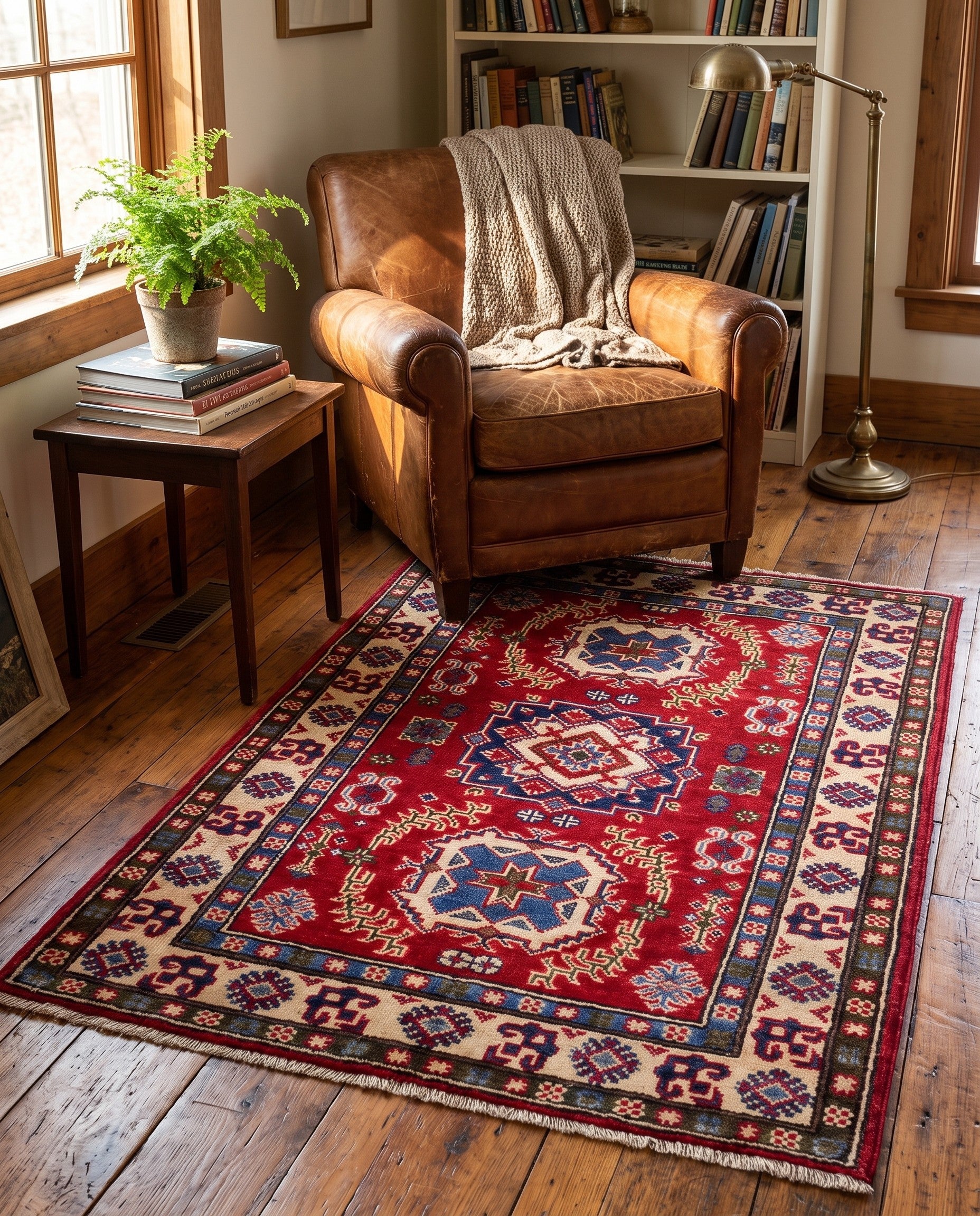 2' 10 x 4' 2 Hand Knotted Kazak Rug