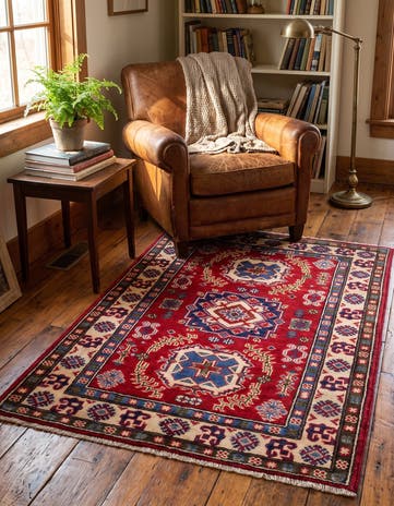 2' 10 x 4' 2 Hand Knotted Kazak Rug