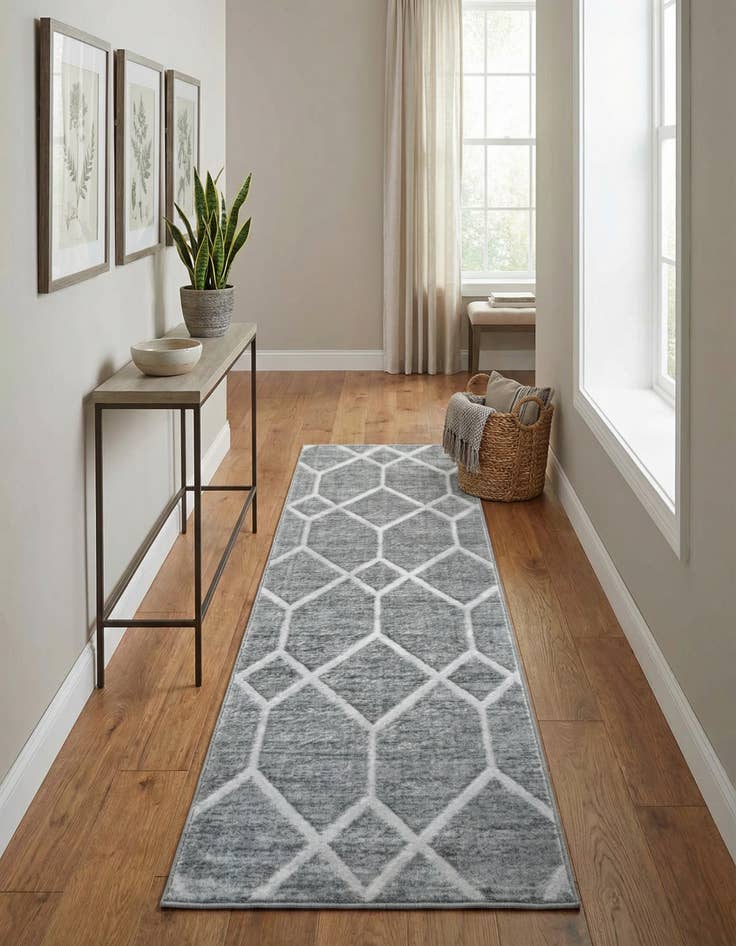 Detail image of 2' x 8' Lattice Trellis Runner Rug