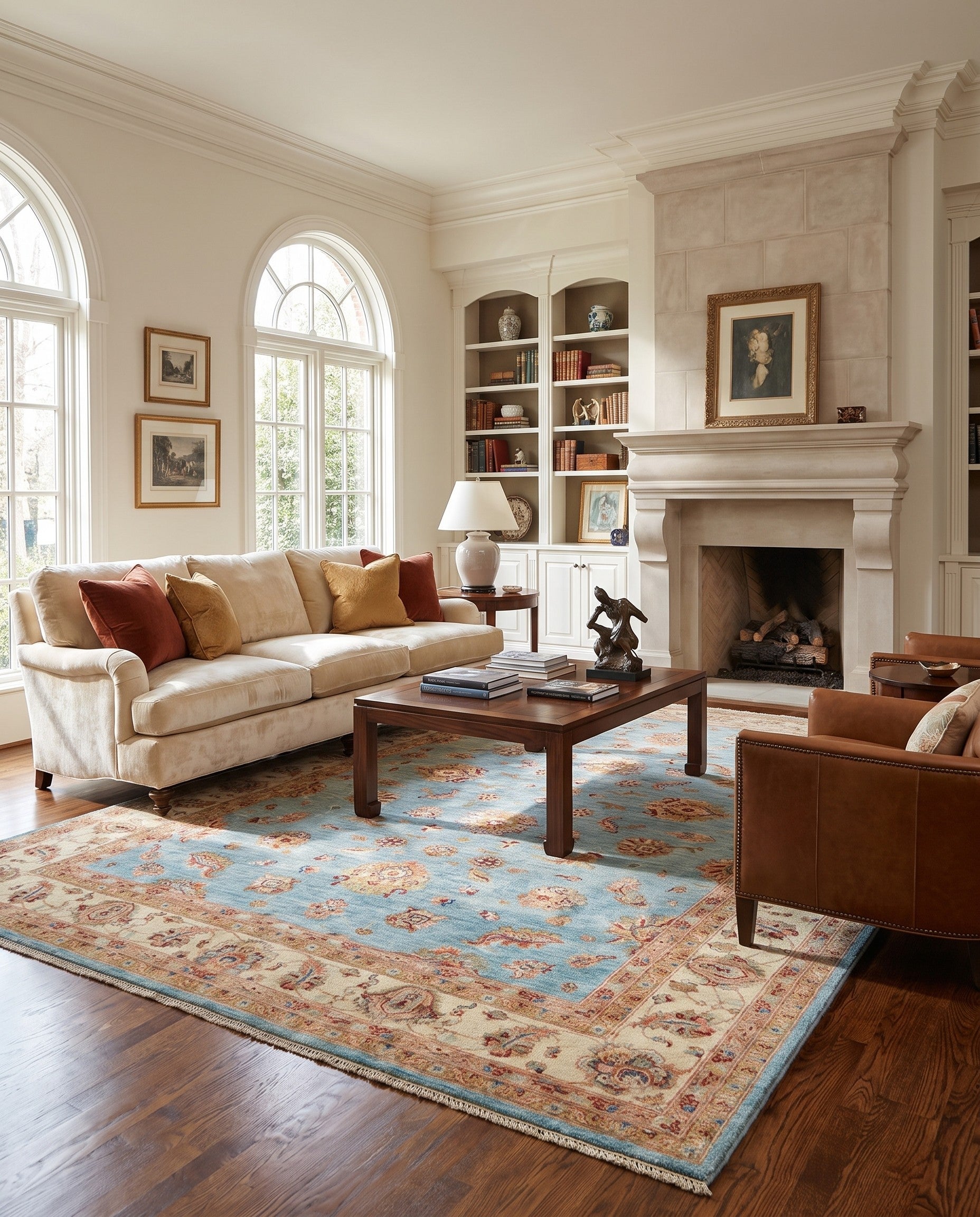 6' 9 x 10' Hand Knotted Ziegler Rug