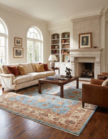 6' 9 x 10' Hand Knotted Ziegler Rug