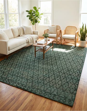 Hunter Green Hand Woven Larsa Jute Rug