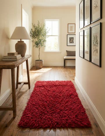 2' 3 x 4' 3 Hand Knotted Moroccan Wool Runner Rug