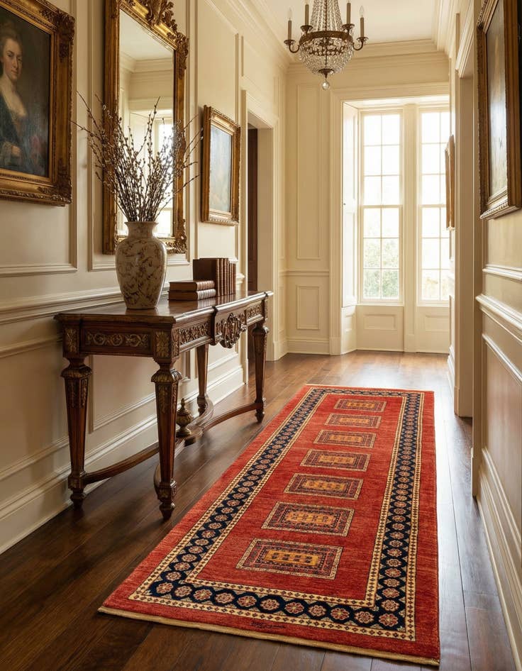 Detail image of 2' 9 x 6' 5 Luribaft Wool Runner Rug