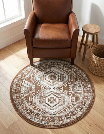 Brown Charlotte Round Rug