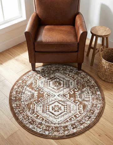 Brown Charlotte Round Rug